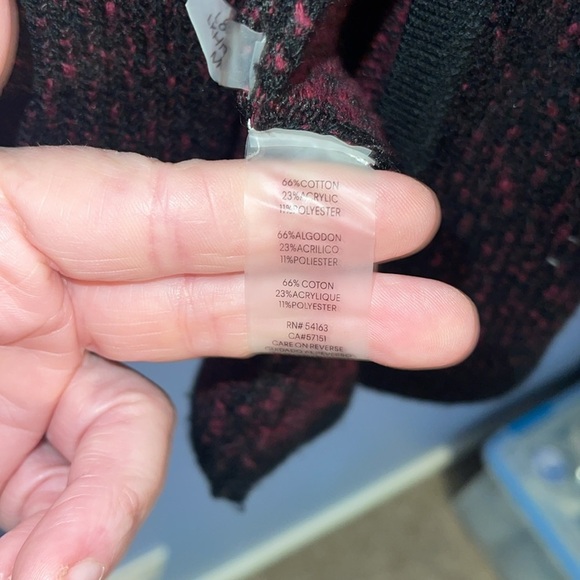 Karl Lagerfeld Paris Mulled Wine Single Button  Cardigan - size XS. L - Picture 6 of 6